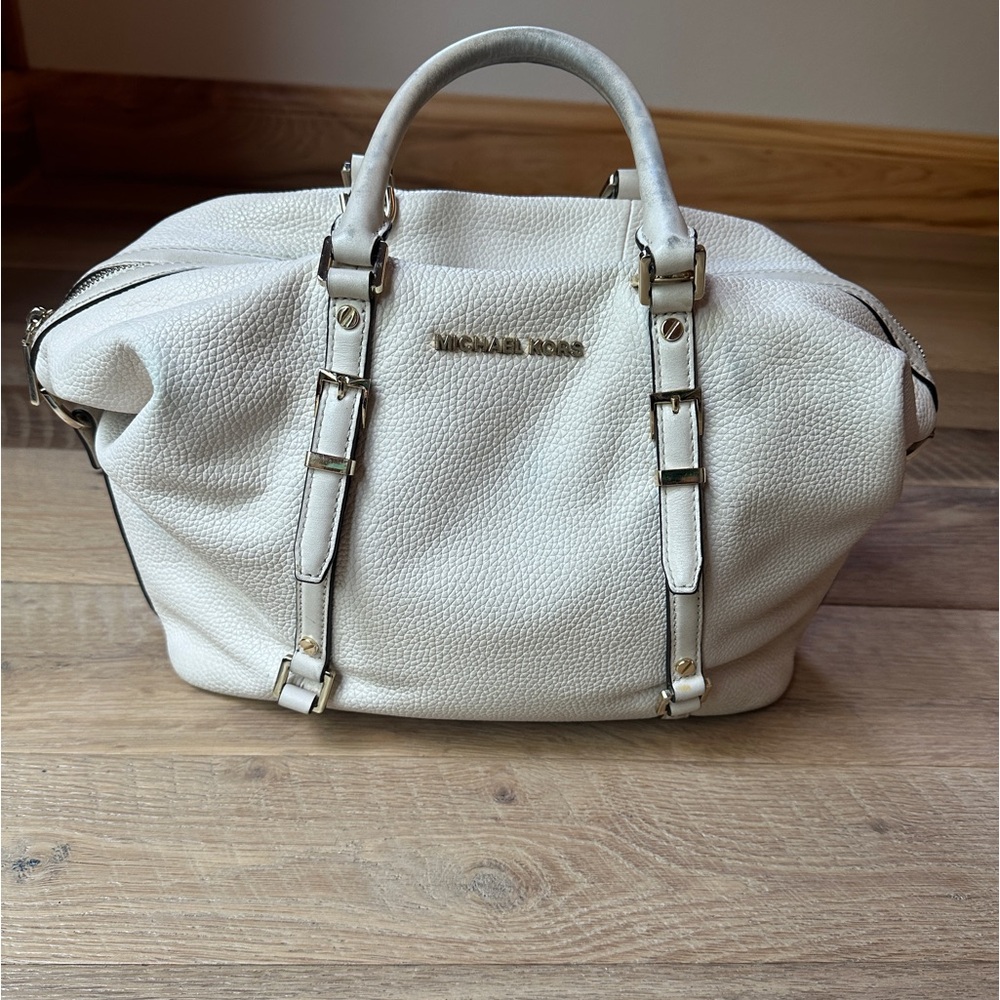 Michael Kors White Leather Bag